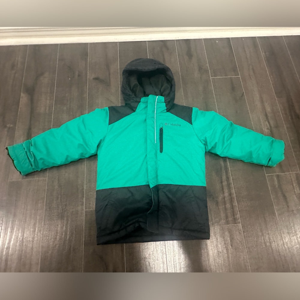 Columbia Black and Green Jacket - Kids XS